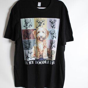 In My Doodle Era Dog T-Shirt Black Graphic Tee 3XL